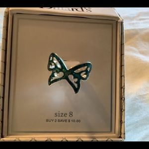 $5/Dillard’s Cocktail Ring Butterfly Ring Size 8